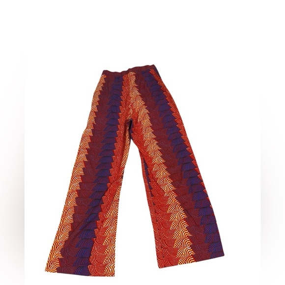 Anthropologie SIKA Abstract Wide Leg Trousers Size 2 Retail $200 Pants Cotton - Picture 8 of 9